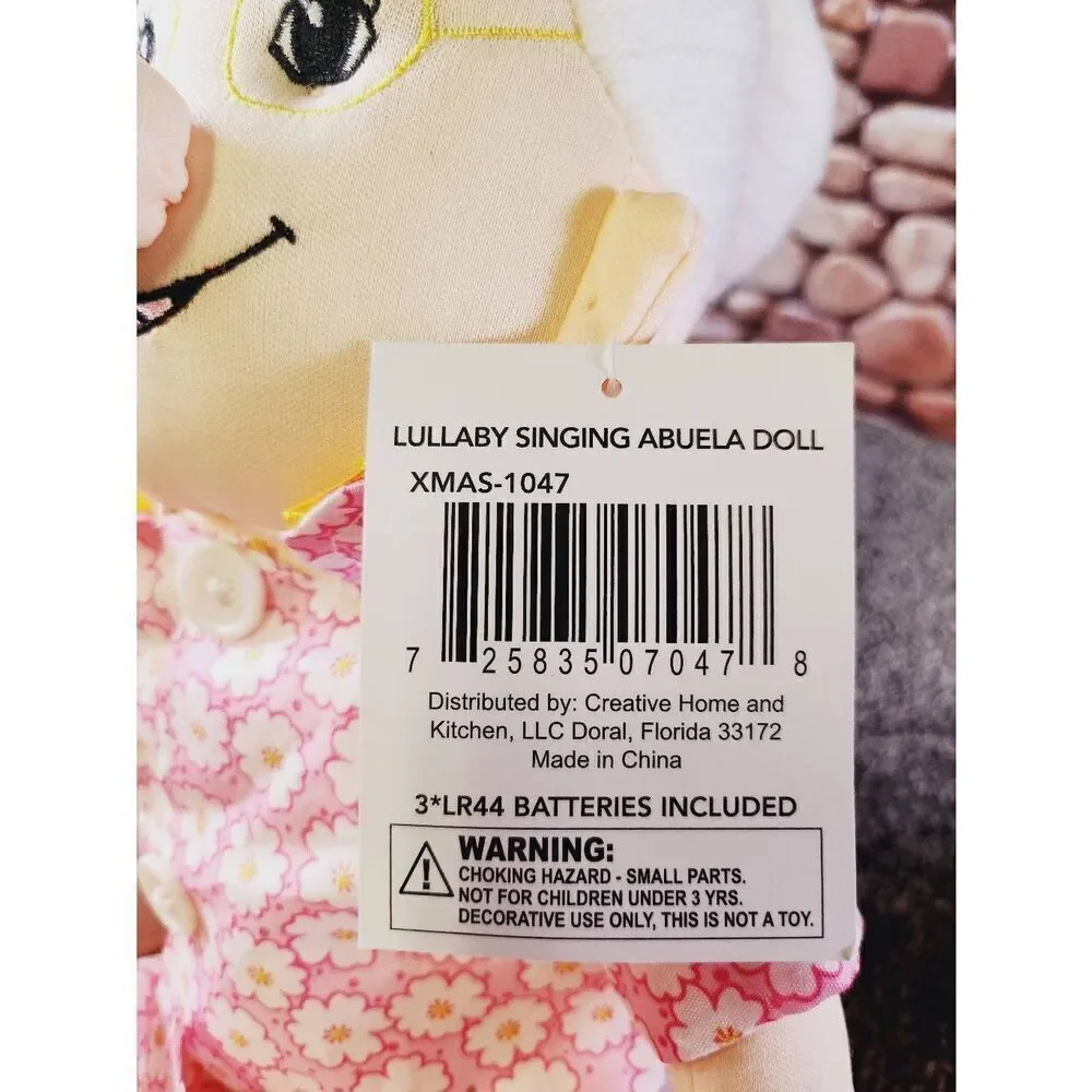 CREATIVE HOME AND KITCHEN ABUELITA ROSA SINGING PLUSH TOYS #B9